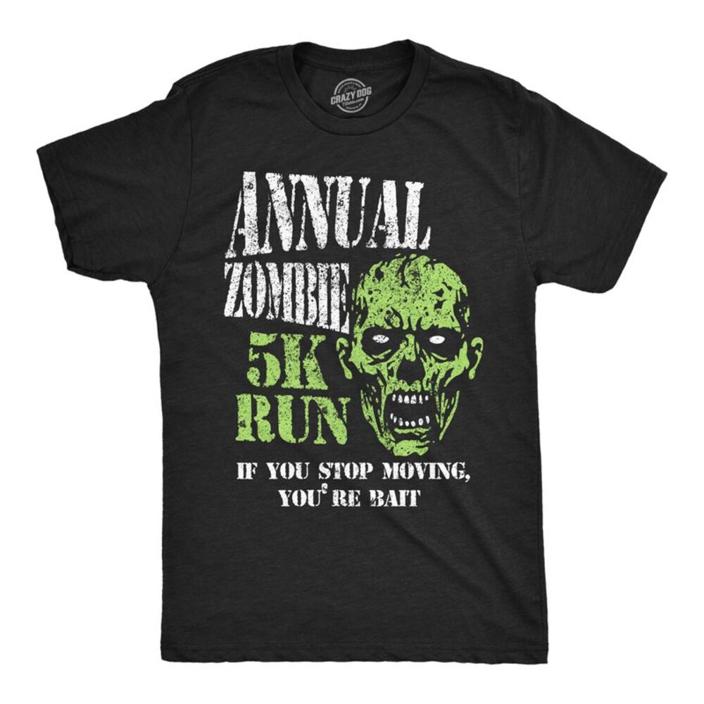 Mens Funny T Shirts Annual Zombie 5k Run Sarcastic Undead Tee For Men